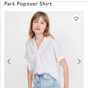NWT! Madewell popover shirt, size small